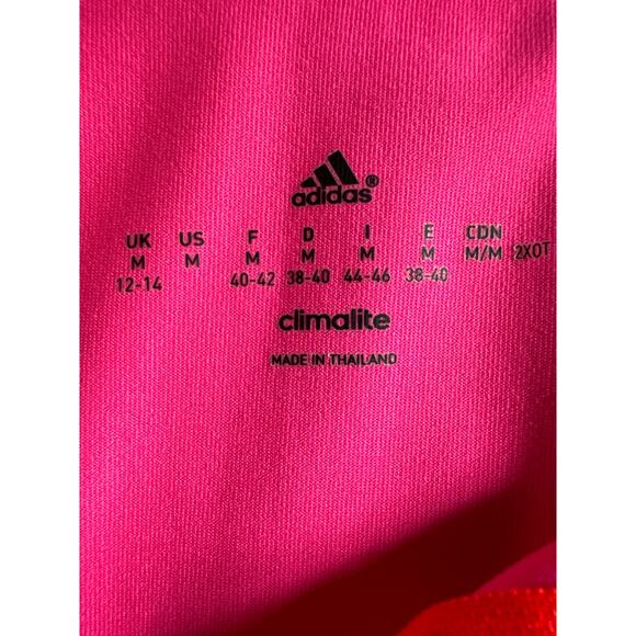 Adidas Women's Climalite Essentials Quarter-Zip Top Solar Pink/Solar Red Medium - Picture 5 of 6